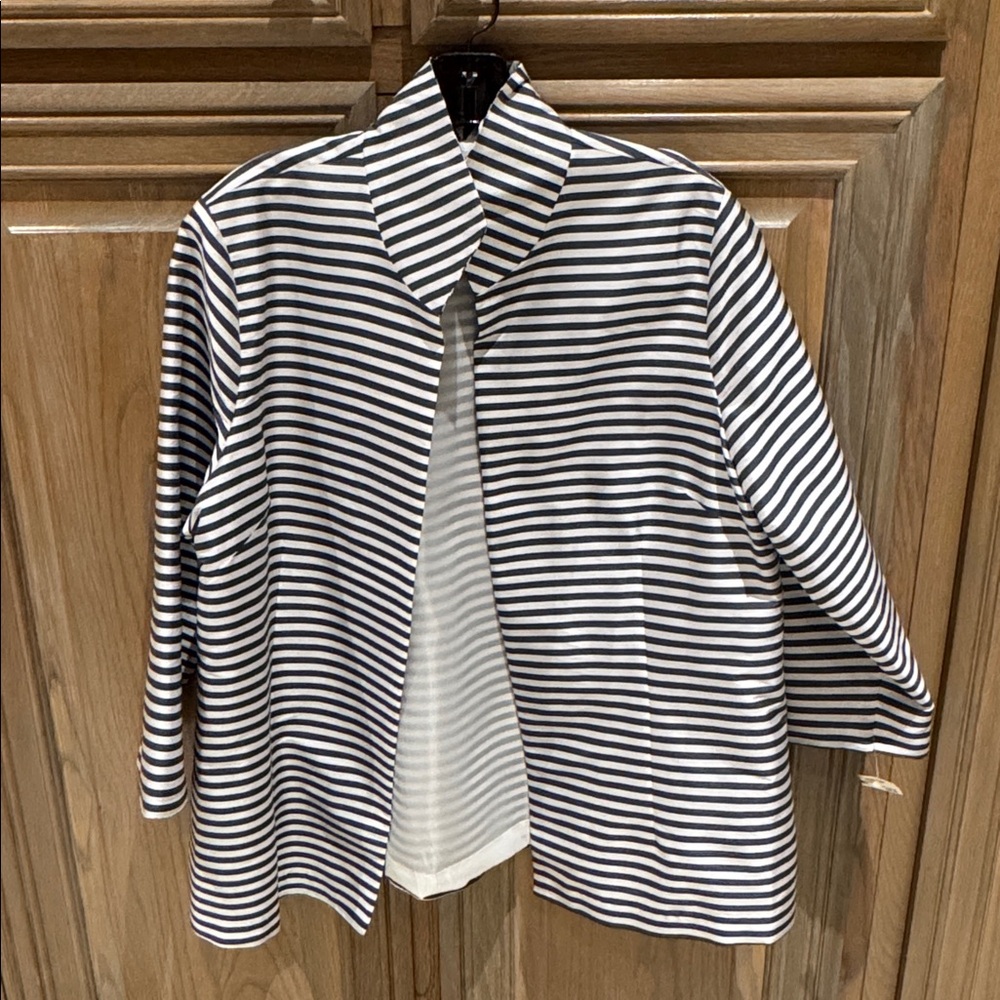 Blue and White Striped Connie Roberson Dress Jacket
